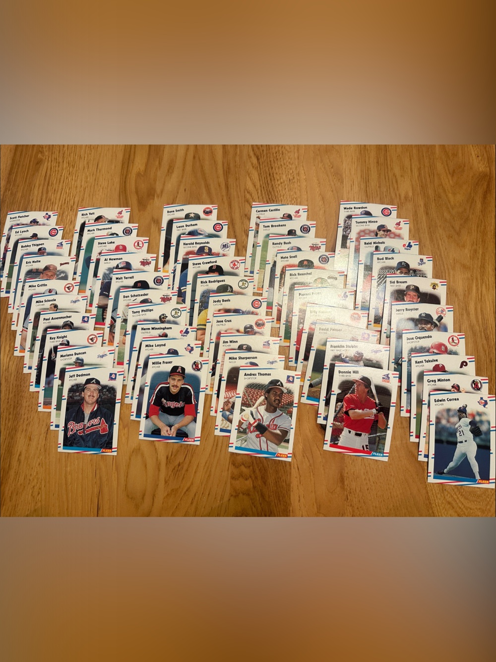 1988 Fleer Assorted Baseball Trading Cards